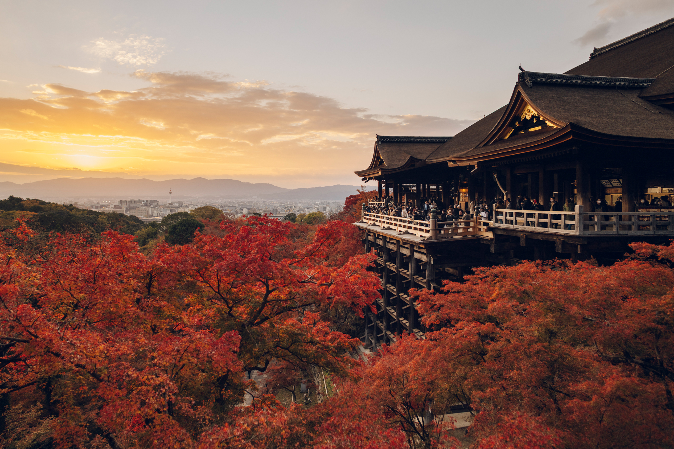 清水寺の秋の風景