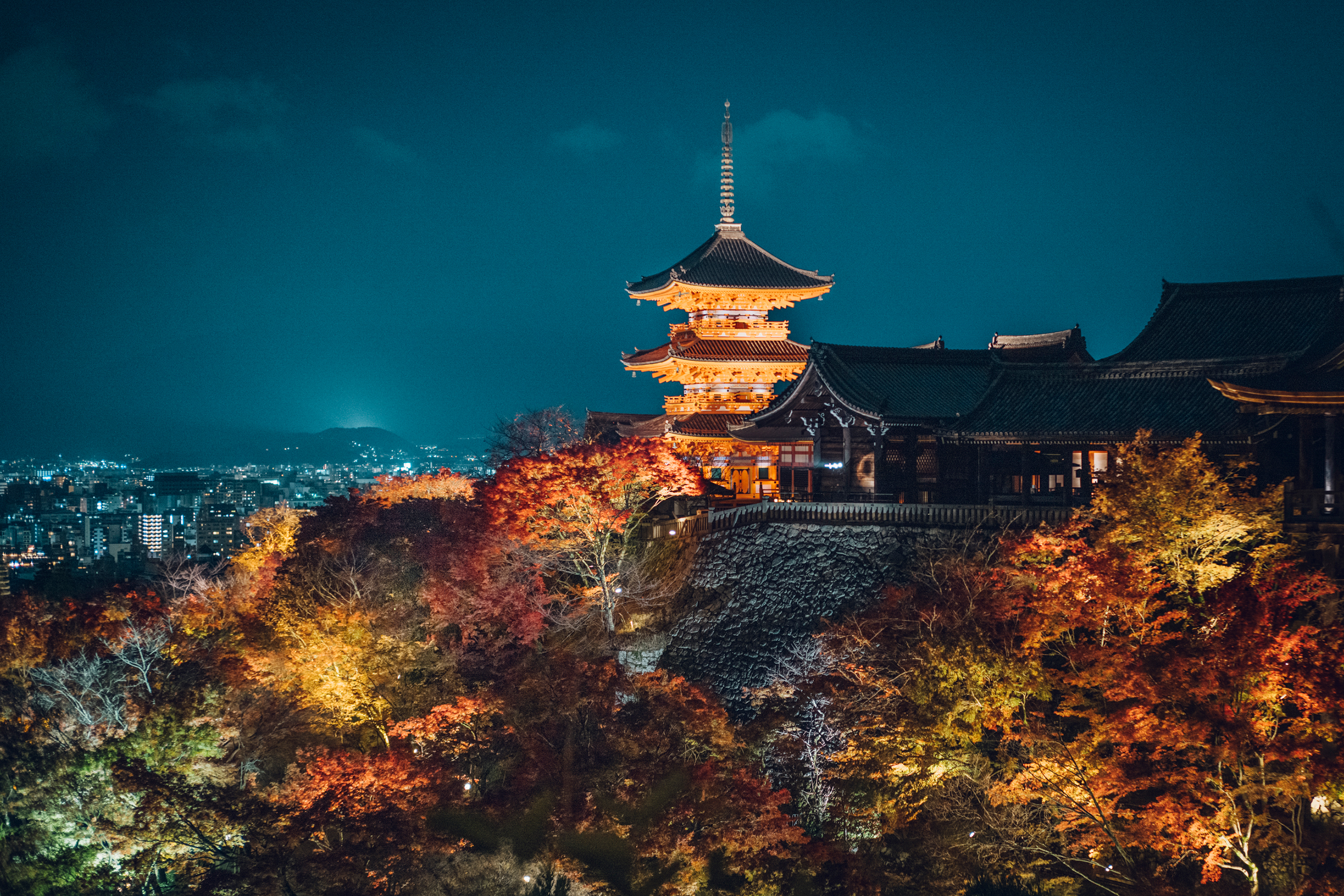 清水寺の秋の風景