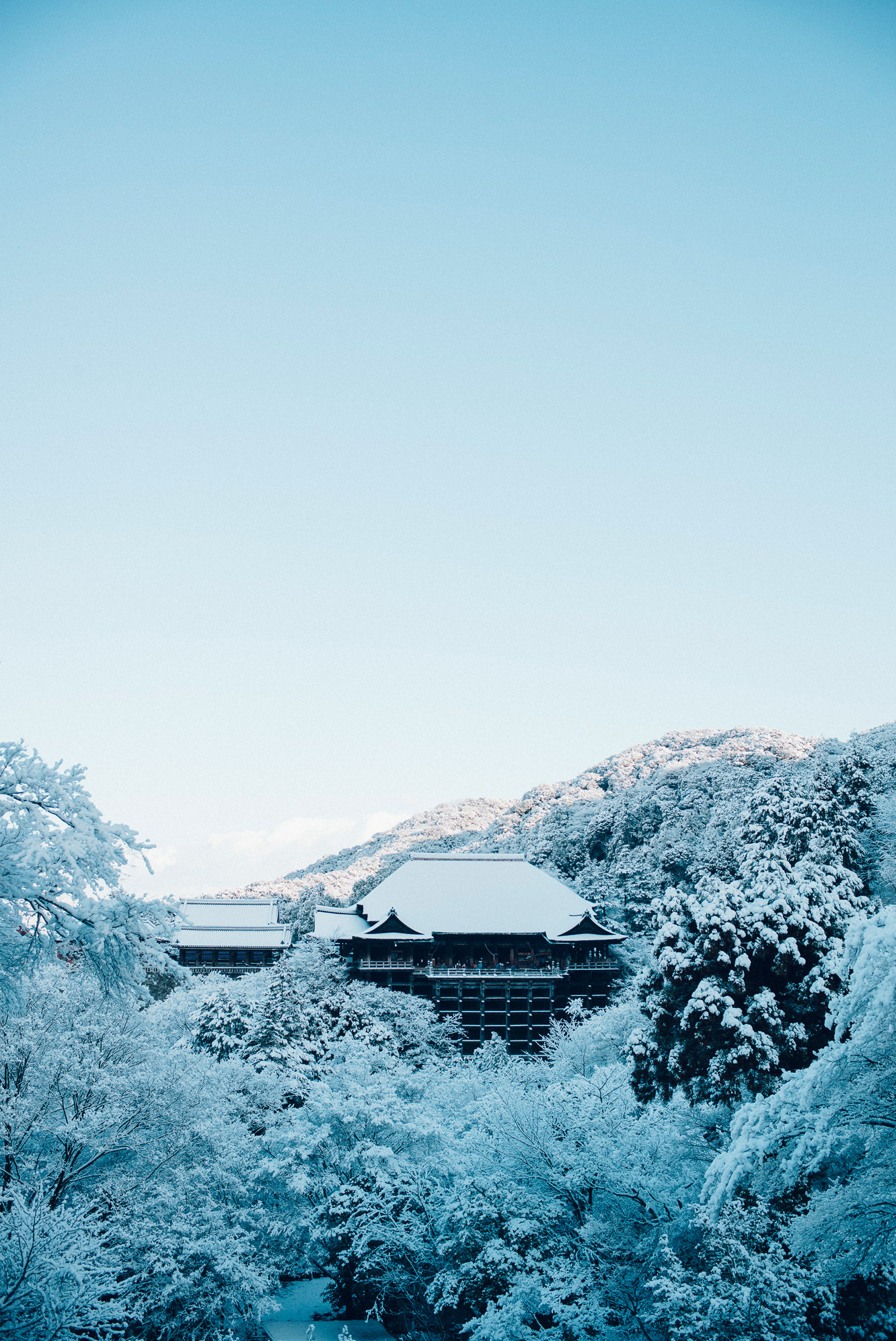 清水寺の冬の風景